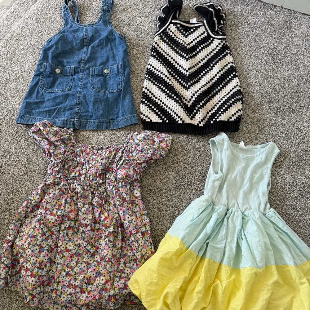 Baby GAP Dress Bundle- denim, crocheted, floral and spring dresses!